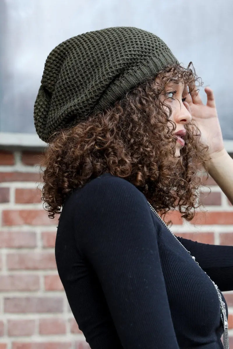 Textured Slouch Beanie - Boho Clothing and Accessories - Flyclothing LLC