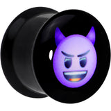 9/16 Licensed Purple Devil emoji Acrylic Double Flare Plug Set - BodyCandy - Flyclothing LLC