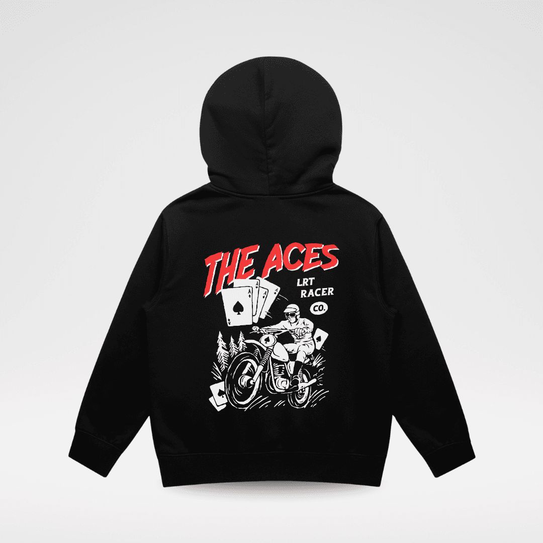 THE ACES HOODIE - RECYCLED BLACK