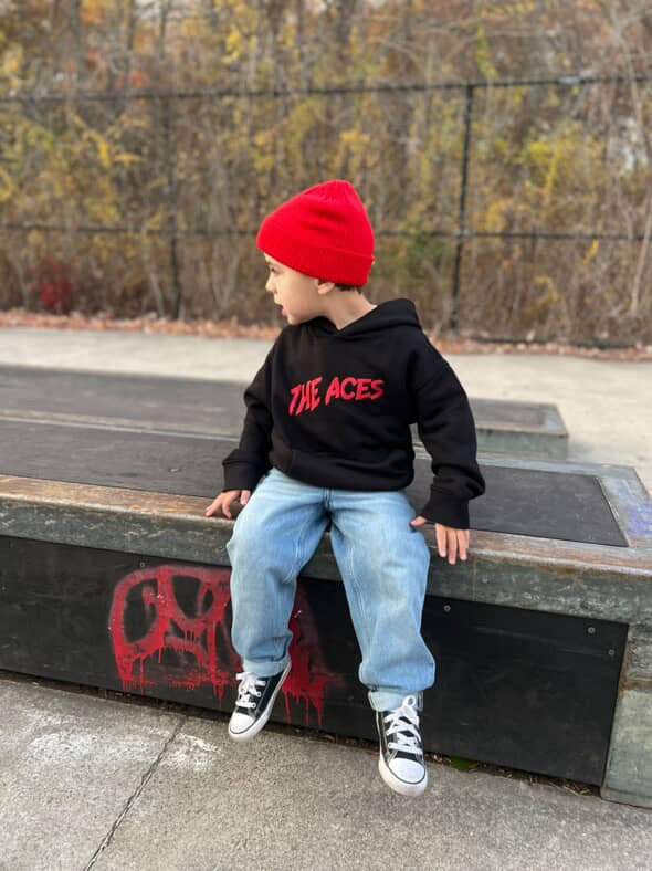 THE ACES HOODIE - RECYCLED BLACK