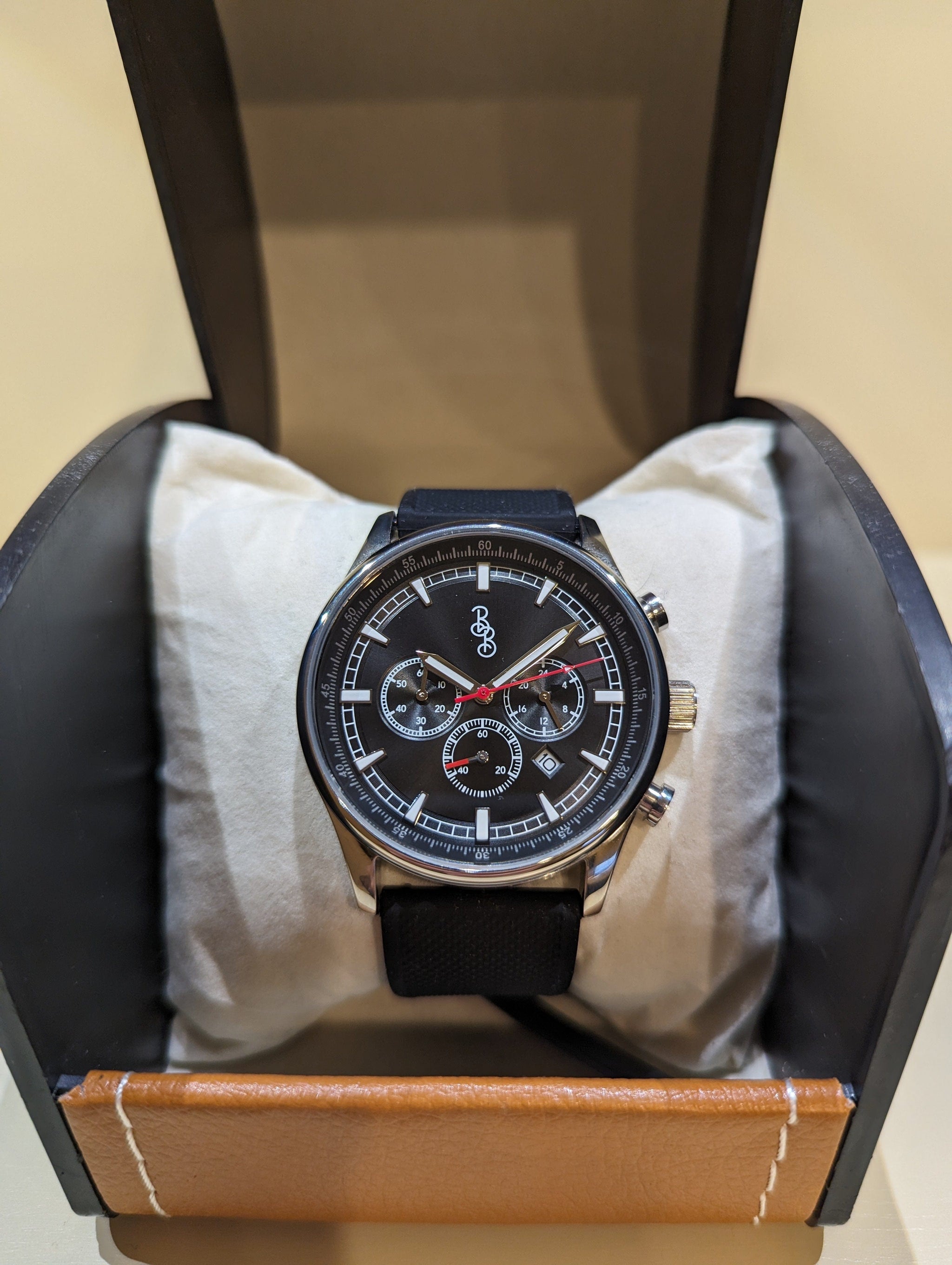 Black Sport Chronograph - The Beyond Boring Watch Company - Flyclothing LLC