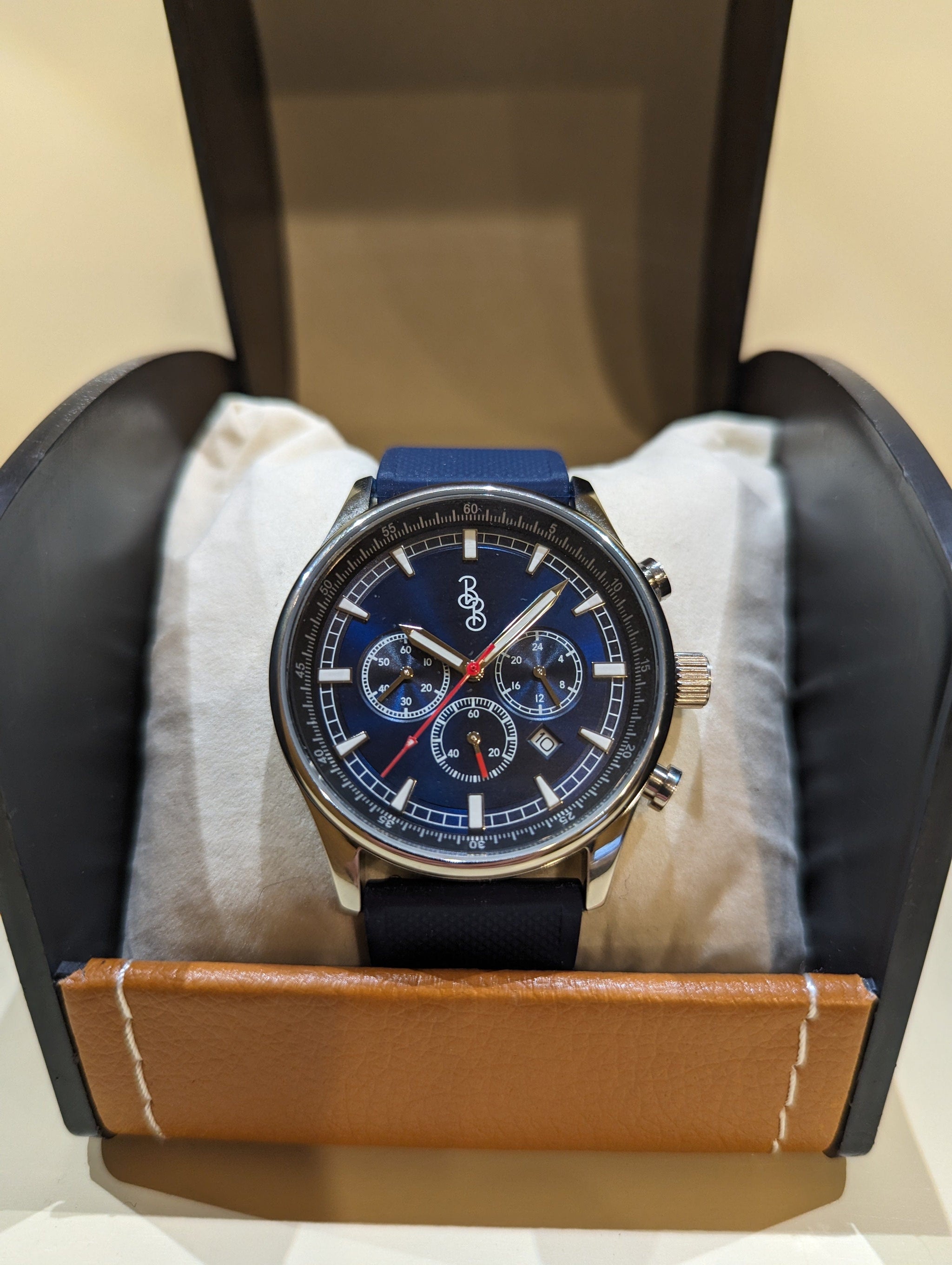 Blue Sport Chronograph - The Beyond Boring Watch Company - Flyclothing LLC