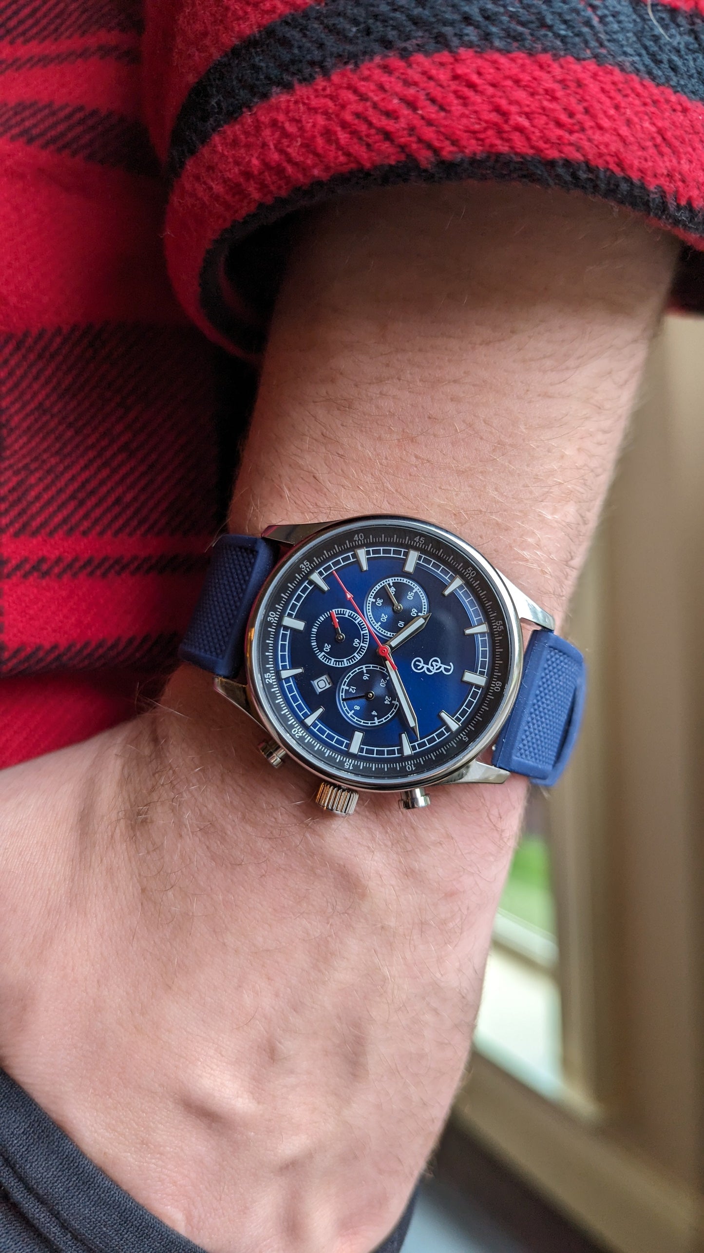 Blue Sport Chronograph - The Beyond Boring Watch Company - Flyclothing LLC