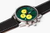 Green and Yellow Chronograph - The Beyond Boring Watch Company - Flyclothing LLC