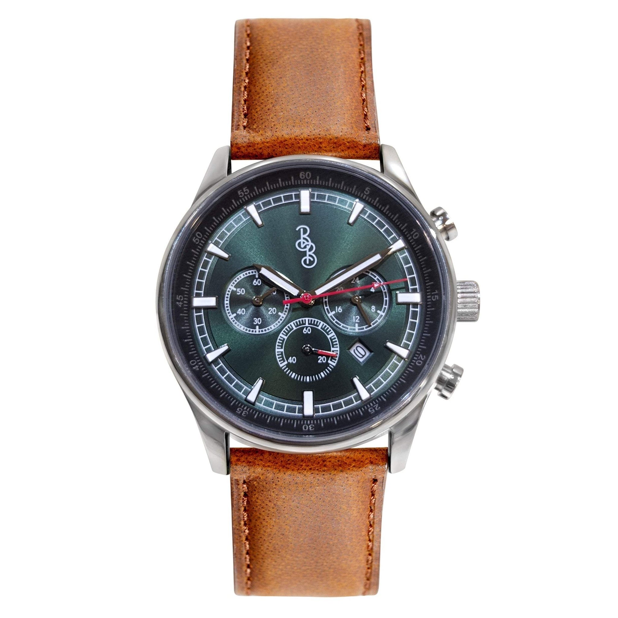 Green Sport Chronograph - The Beyond Boring Watch Company - Flyclothing LLC