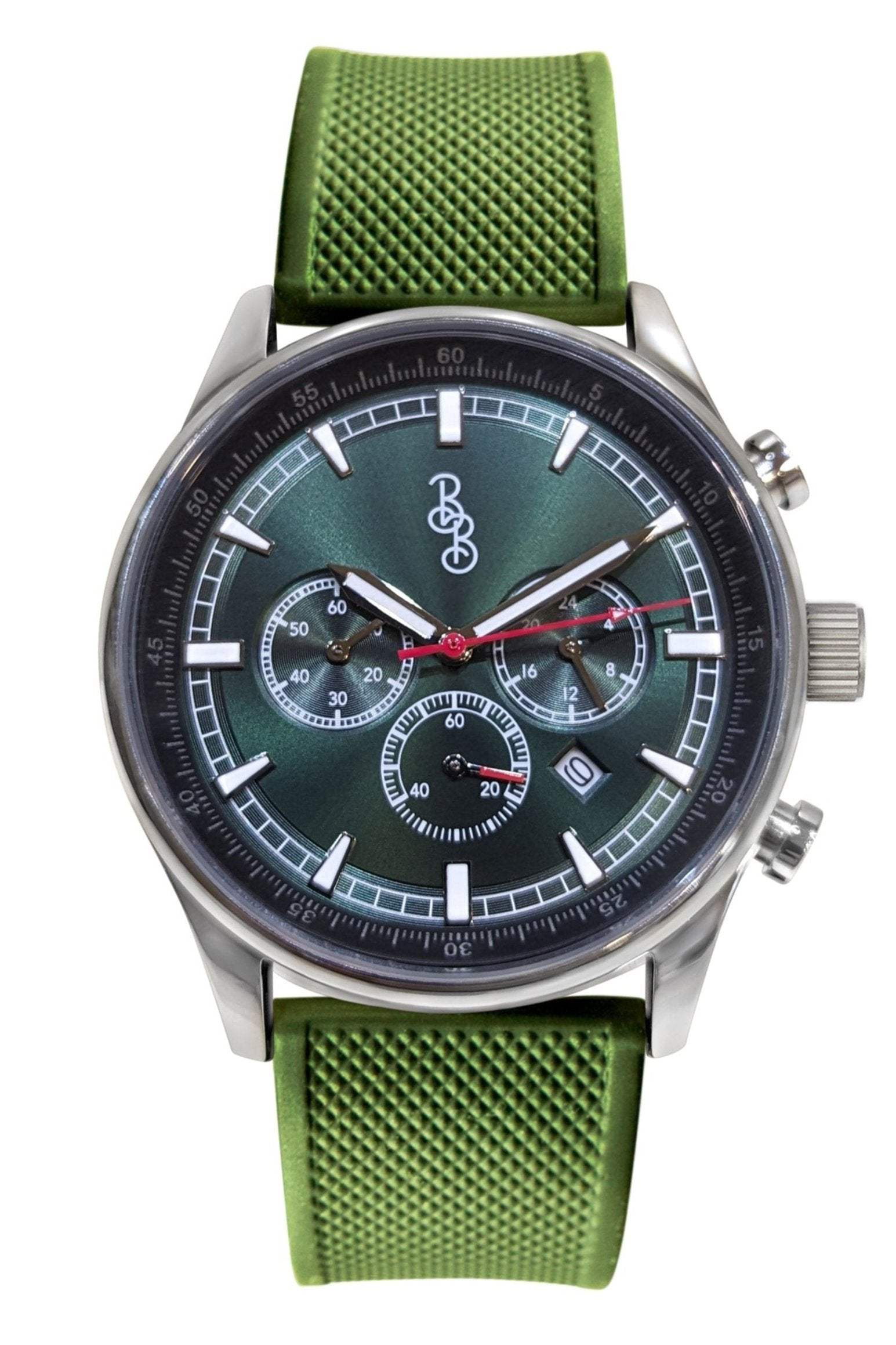 Green Sport Chronograph - The Beyond Boring Watch Company - Flyclothing LLC