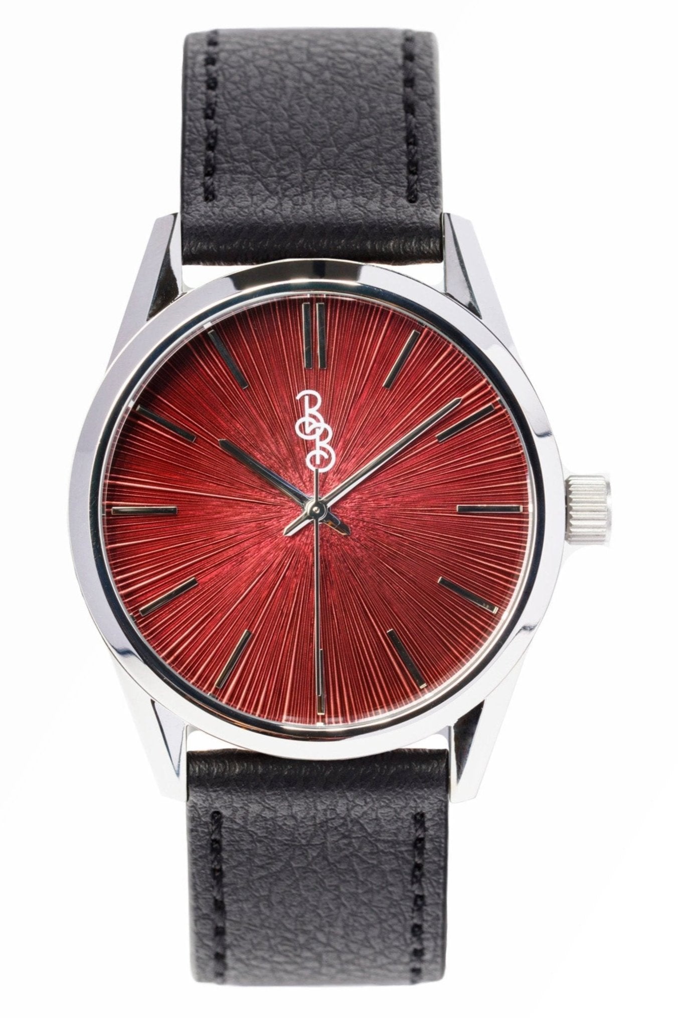 Burgundy Sunburst Watch - The Beyond Boring Watch Company - Flyclothing LLC