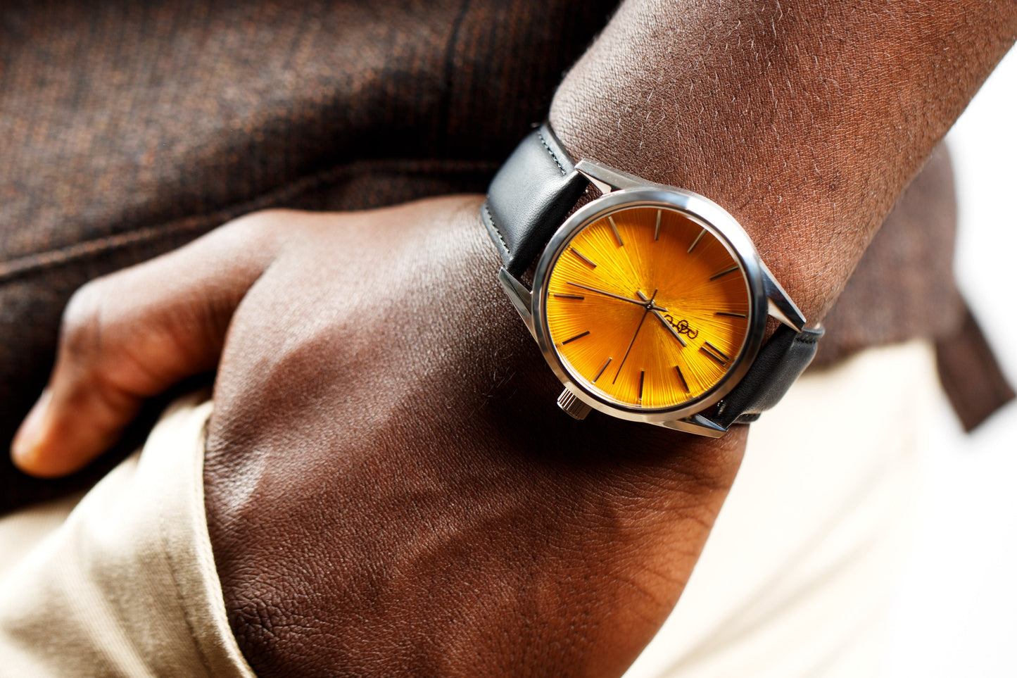 Yellow Sunburst Watch - The Beyond Boring Watch Company - Flyclothing LLC