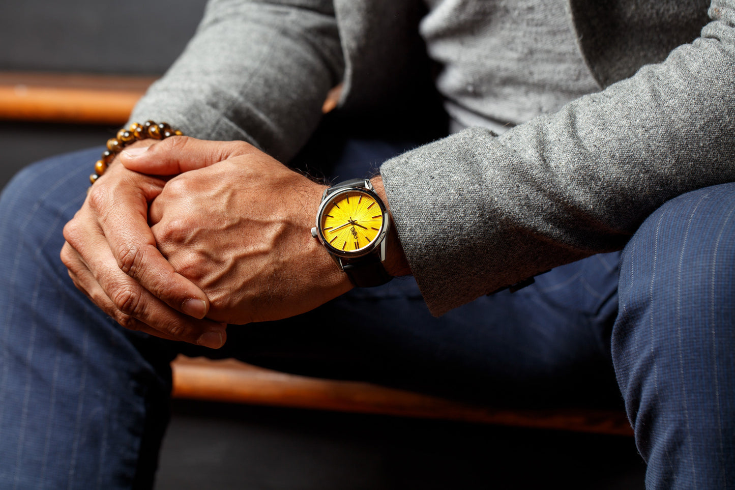 Yellow Sunburst Watch - The Beyond Boring Watch Company - Flyclothing LLC