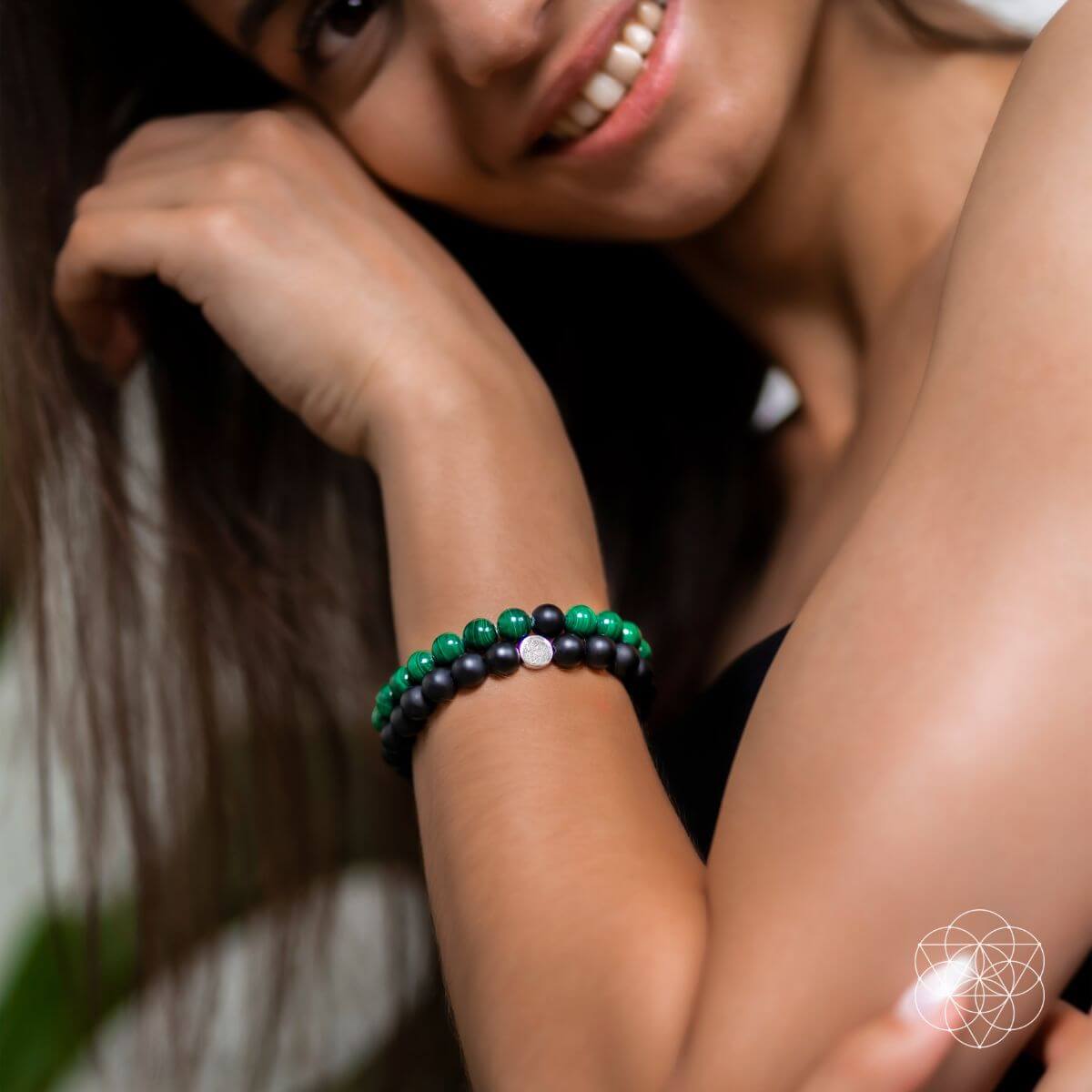 Steady Mind - Malachite & Onyx Double Bracelet - Conscious Items - Flyclothing LLC