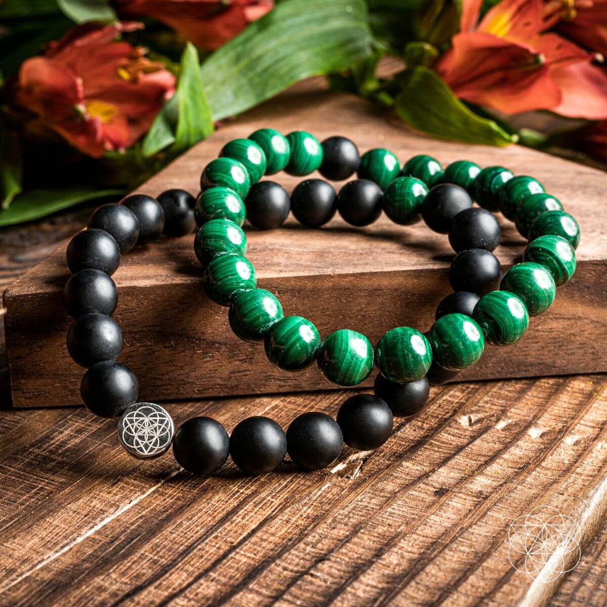 Steady Mind - Malachite & Onyx Double Bracelet - Conscious Items - Flyclothing LLC