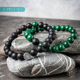 Steady Mind - Malachite & Onyx Double Bracelet - Conscious Items - Flyclothing LLC