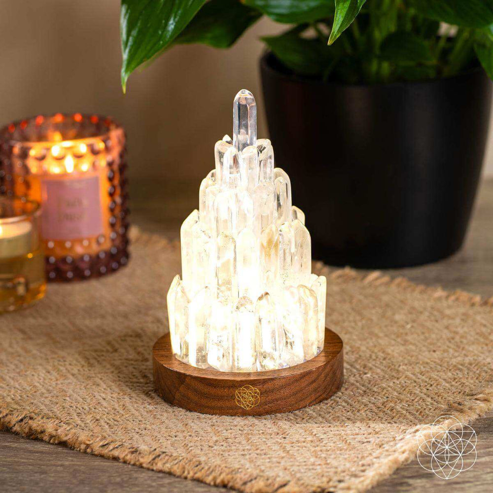 The Clear Quartz Manifestation Tower Lamp - Conscious Items - Flyclothing LLC