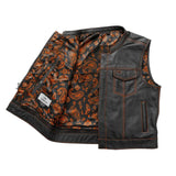 The Club Cut Men's Motorcycle Leather Vest, Multiple Color Options - First Manufacturing Company - Flyclothing LLC