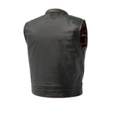 The Club Cut Men's Motorcycle Leather Vest, Multiple Color Options - First Manufacturing Company - Flyclothing LLC