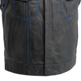 The Club Cut Men's Motorcycle Leather Vest, Multiple Color Options - First Manufacturing Company - Flyclothing LLC