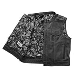 The Club Cut Men's Motorcycle Leather Vest, Multiple Color Options - First Manufacturing Company - Flyclothing LLC