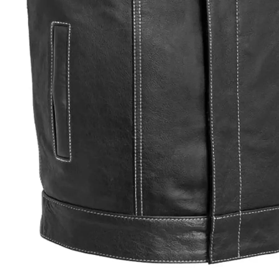 The Cut Men's Motorcycle Leather Vest, Multiple Color Options - First Manufacturing Company - Flyclothing LLC