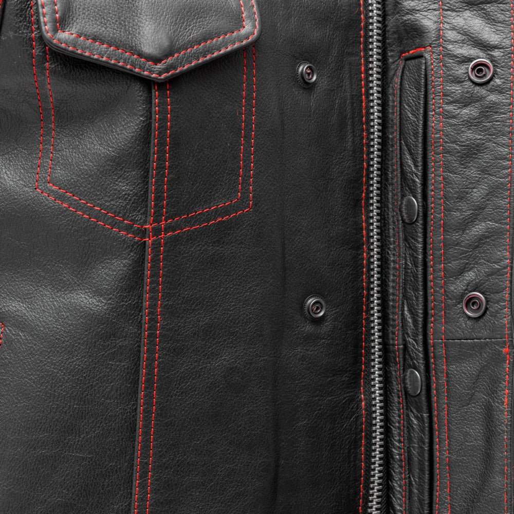 The Cut Men's Motorcycle Leather Vest, Multiple Color Options - First Manufacturing Company - Flyclothing LLC