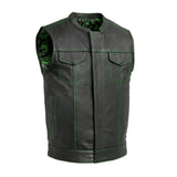 The Cut Men's Motorcycle Leather Vest, Multiple Color Options - First Manufacturing Company - Flyclothing LLC