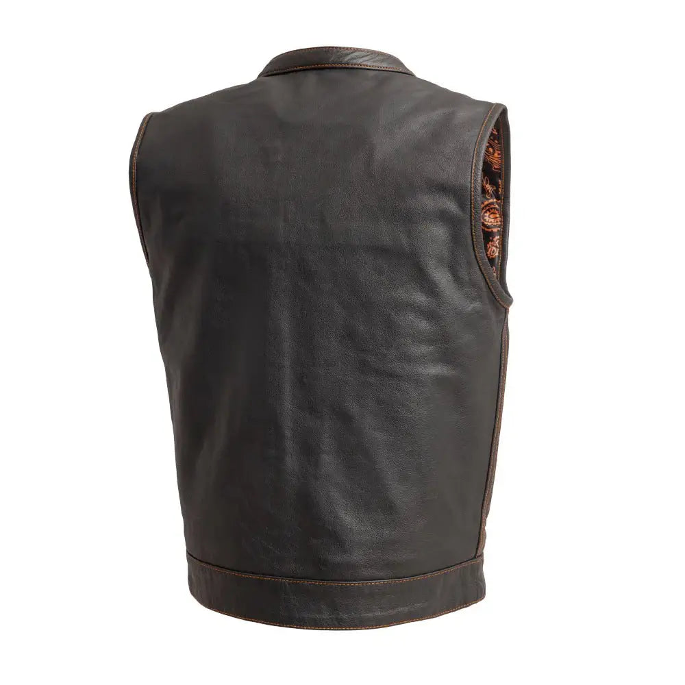 The Cut Men's Motorcycle Leather Vest, Multiple Color Options - First Manufacturing Company - Flyclothing LLC