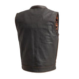 The Cut Men's Motorcycle Leather Vest, Multiple Color Options - First Manufacturing Company - Flyclothing LLC