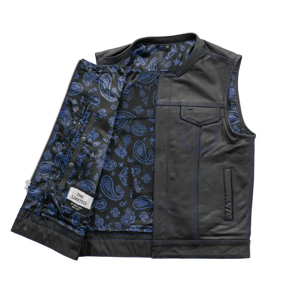 The Cut Men's Motorcycle Leather Vest, Multiple Color Options - First Manufacturing Company - Flyclothing LLC