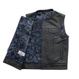 The Cut Men's Motorcycle Leather Vest, Multiple Color Options - First Manufacturing Company - Flyclothing LLC