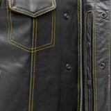 The Cut Men's Motorcycle Leather Vest, Multiple Color Options - First Manufacturing Company - Flyclothing LLC