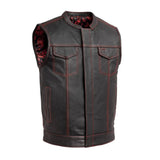 The Cut Men's Motorcycle Leather Vest, Multiple Color Options - First Manufacturing Company - Flyclothing LLC
