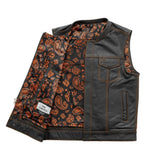 The Cut Men's Motorcycle Leather Vest, Multiple Color Options - First Manufacturing Company - Flyclothing LLC