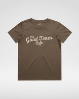 THE GOOD TIMES CAFE TEE - BROWN - LITTLE RAD THINGS - Flyclothing LLC