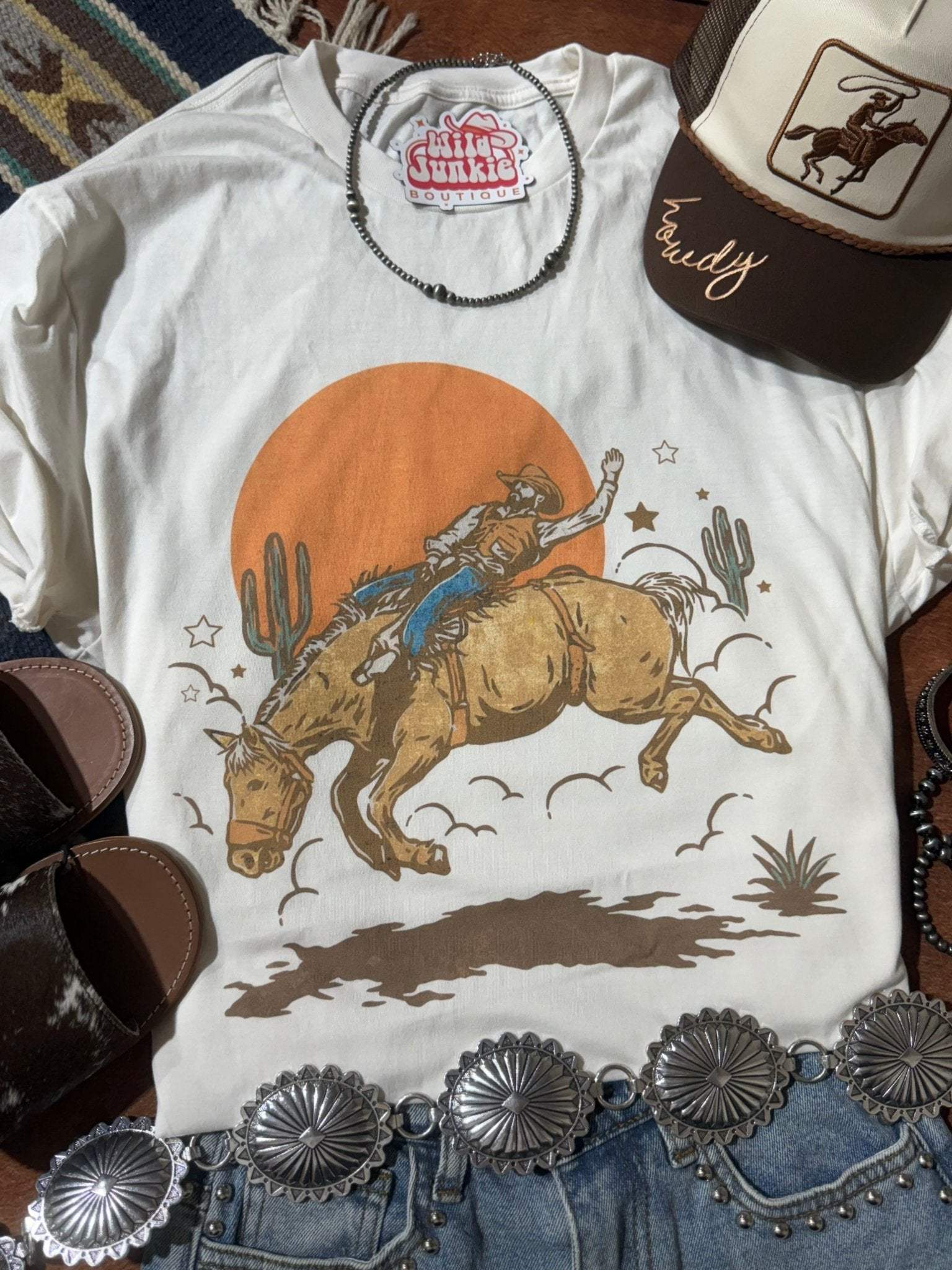 The Sunset Cowboy Rider Graphic Tee - Wild Junkie - Flyclothing LLC