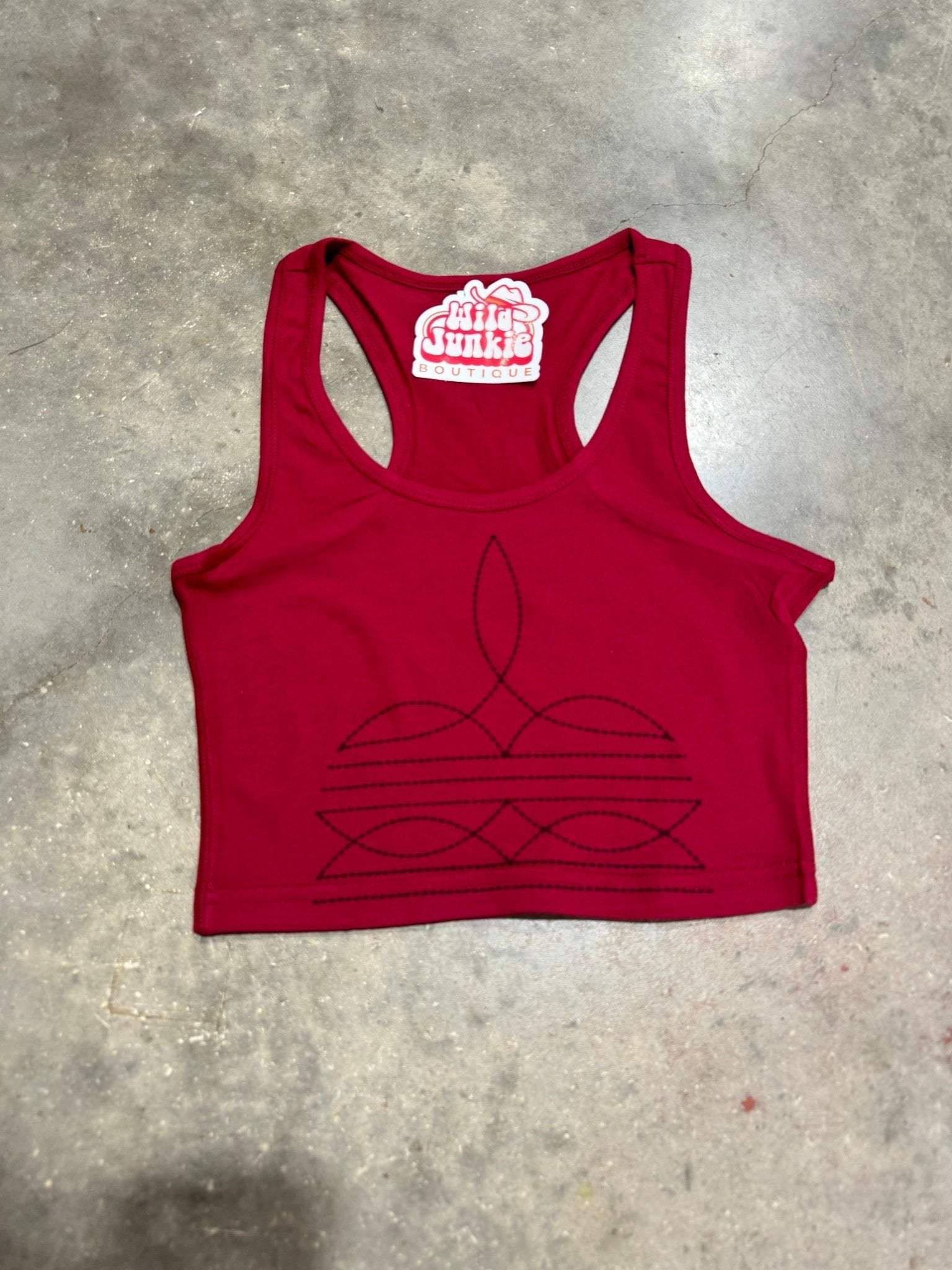 The Original, Viral Boot Stitch Western Tank Top - Wild Junkie - Flyclothing LLC
