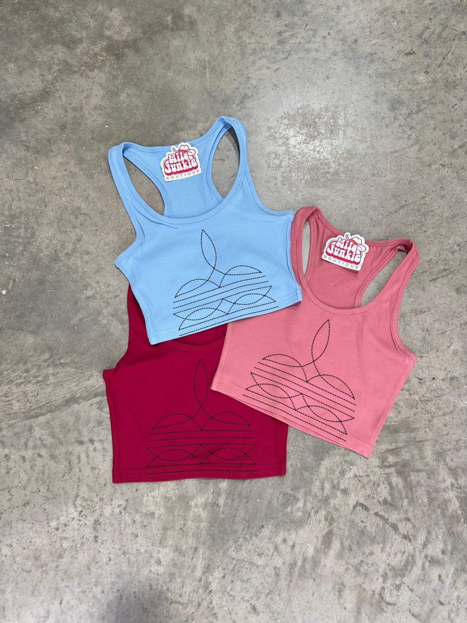 The Original, Viral Boot Stitch Western Tank Top - Wild Junkie - Flyclothing LLC