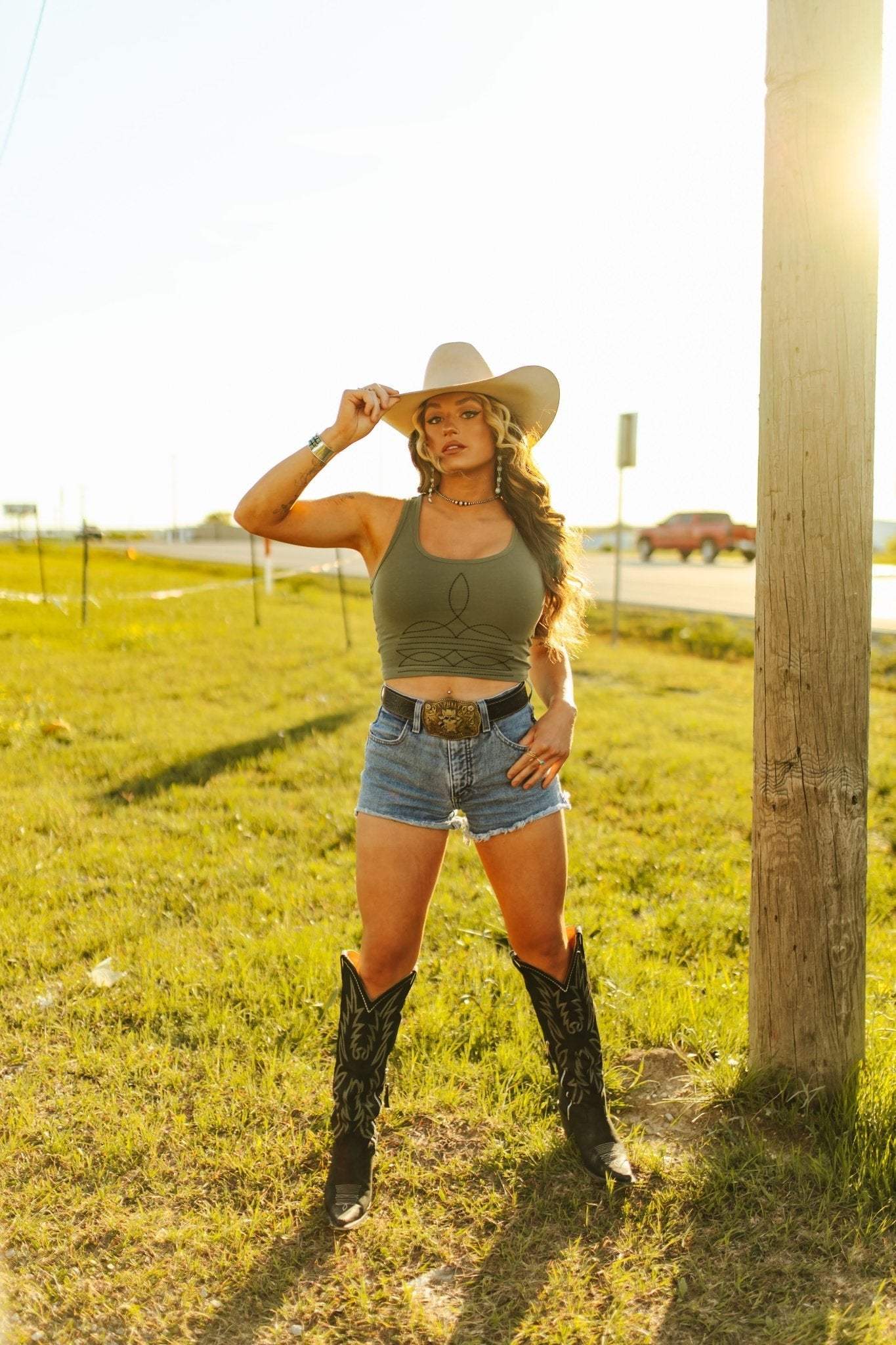 The Original, Viral Boot Stitch Western Tank Top - Wild Junkie - Flyclothing LLC
