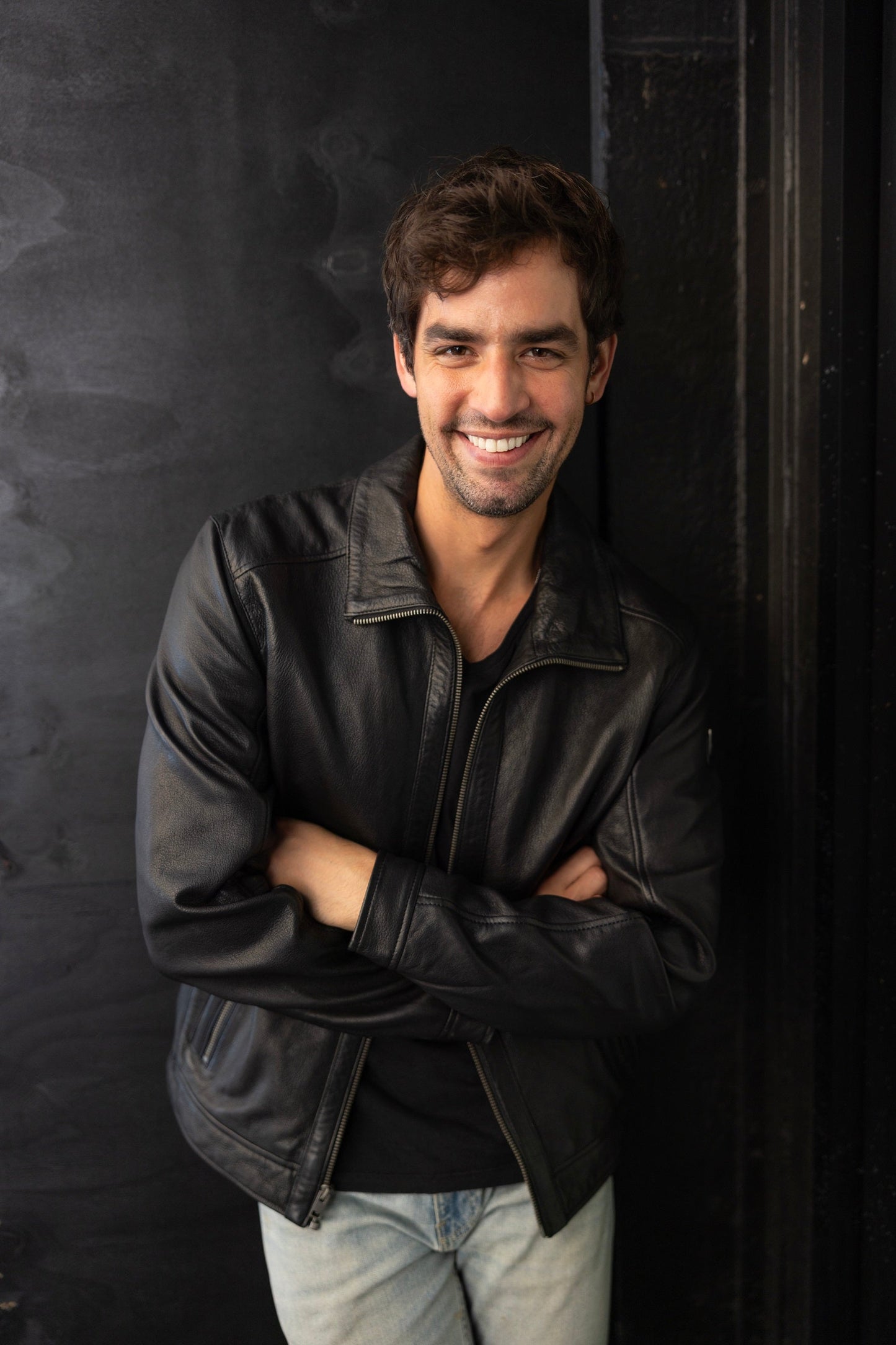 Thees CF Leather Jacket, Black
