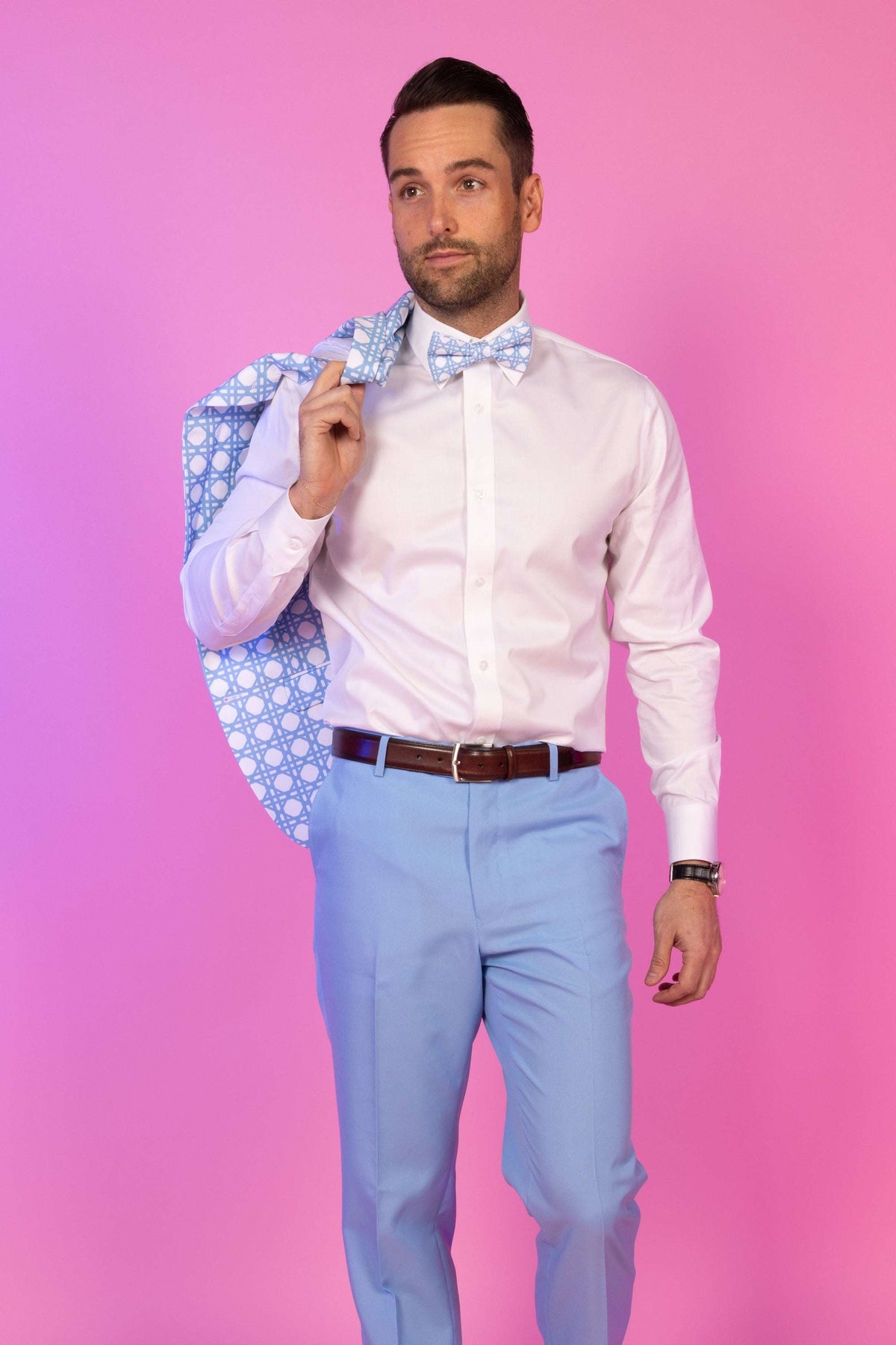 The Stratosphere | Powder Blue Suit Pants - Shinesty - Flyclothing LLC