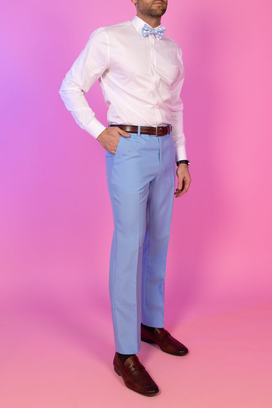 The Stratosphere | Powder Blue Suit Pants - Shinesty