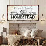 Family Vintage Rust Homestead Sign - Tailored Canvases - Flyclothing LLC