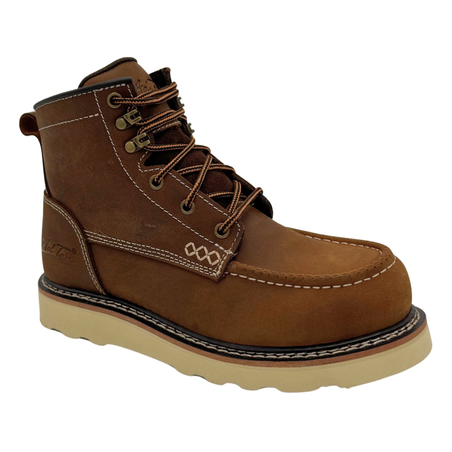 Adtec Legacy Pro: Women's 6" Moc Toe Work Boot: Whiskey Brown - [COMPOSITE TOE, EH, SRO] - AdTec - Flyclothing LLC