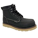 Speedster: Men's 6" Moc Toe: Black Leather - [Composite Toe | Waterproof | Puncture-Resistant | EH | Slip-Resistant] 9264 - AdTec - Flyclothing LLC