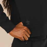 The Threat Level Midnight | Black Sexy Terry™ Women’s Half Zip - Shinesty - Flyclothing LLC