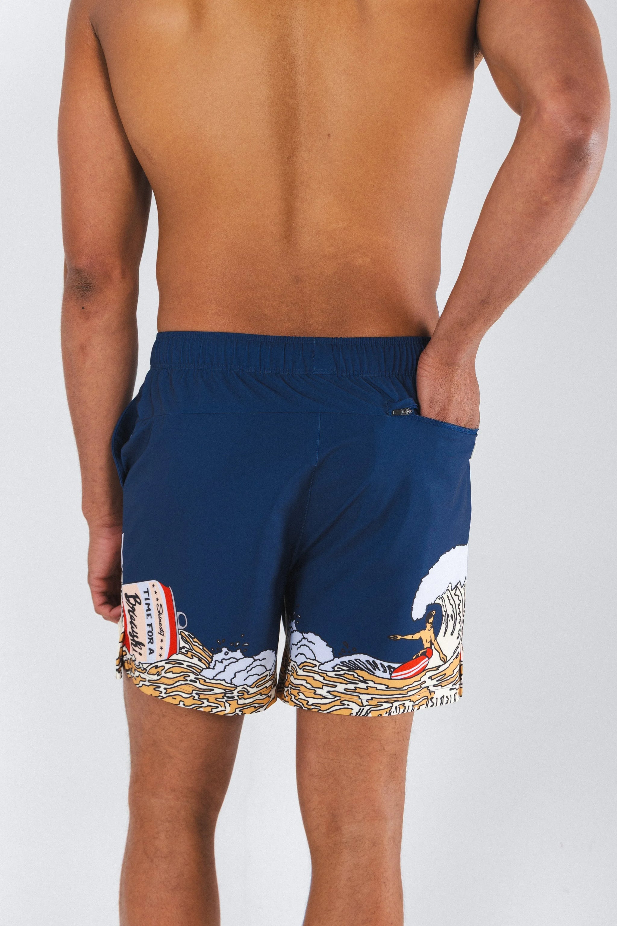 The Tidal Lager | Beer Surfer Ball Hammock® Pouch 5" Swim Trunks - Shinesty - Flyclothing LLC