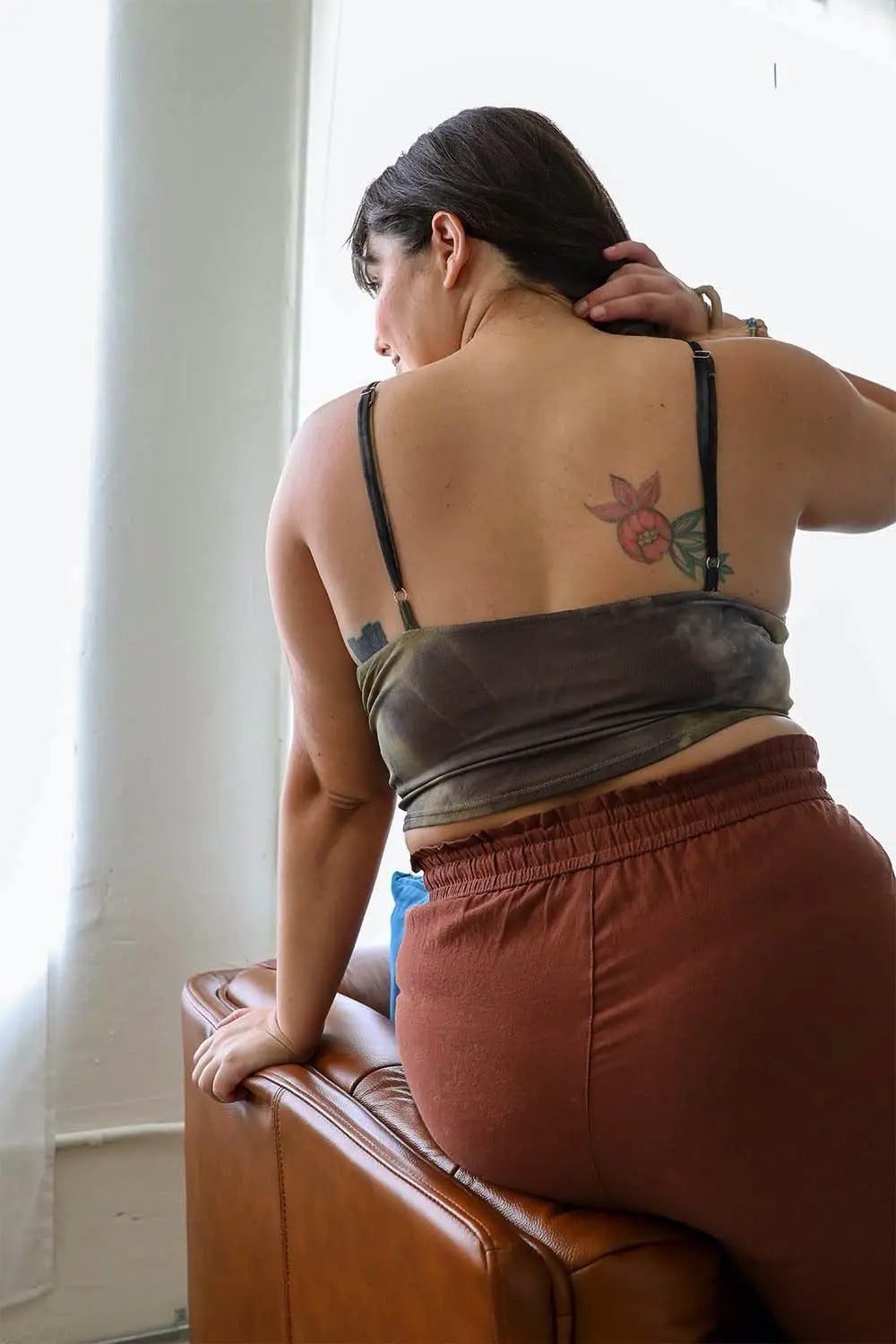 Tie Dye Mesh Keyhole Brami Plus - Boho Clothing and Accessories - Flyclothing LLC