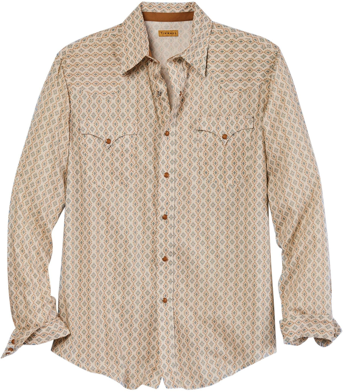 Tin Haul Mens Aztec All Over Print Long Sleeve Snap Western Shirt - Tin Haul - Flyclothing LLC