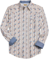 Tin Haul Mens Ranch Wallpaper Long Sleeve Snap Shirt - Tin Haul - Flyclothing LLC