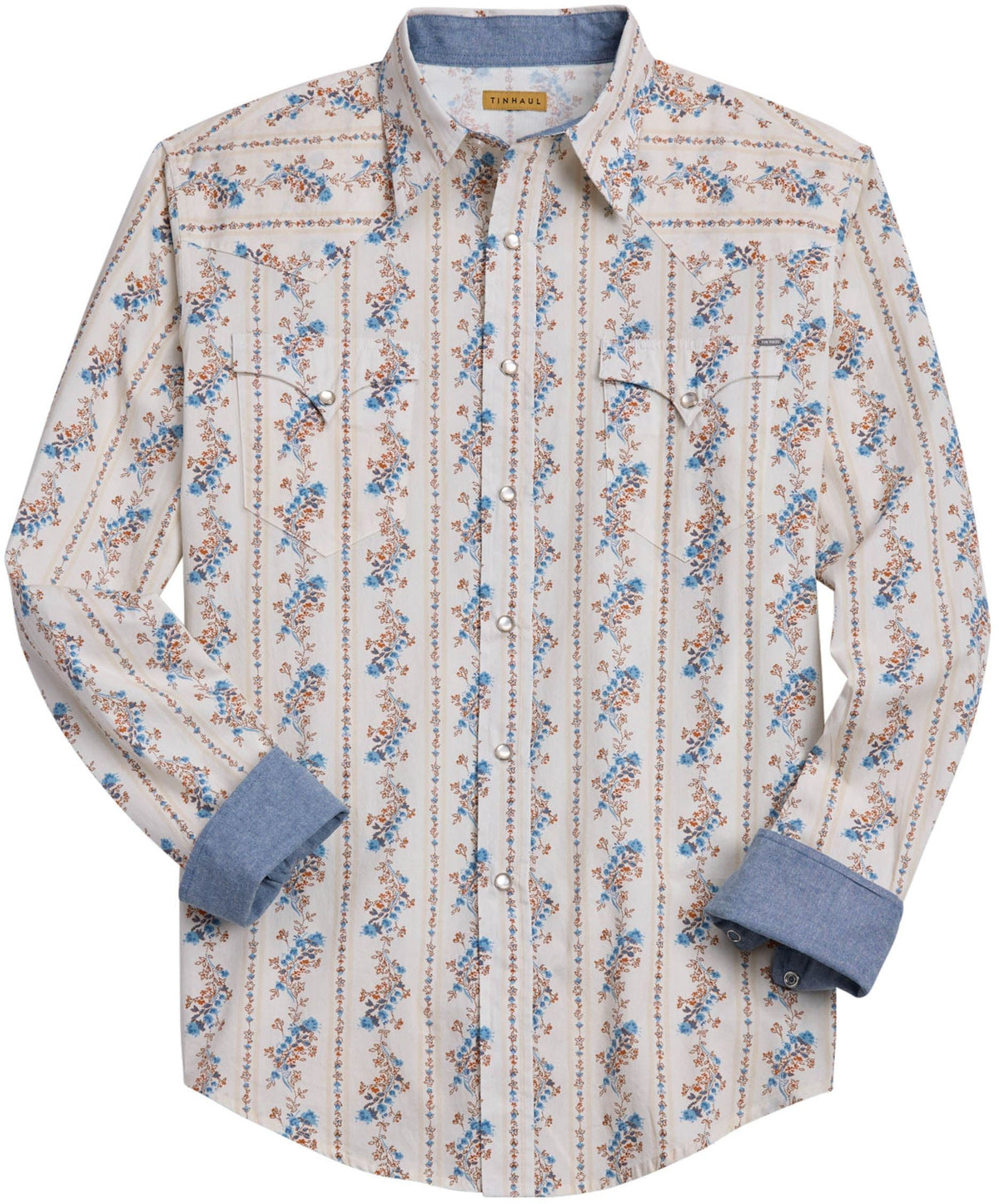 Tin Haul Mens Ranch Wallpaper Long Sleeve Snap Shirt - Tin Haul - Flyclothing LLC