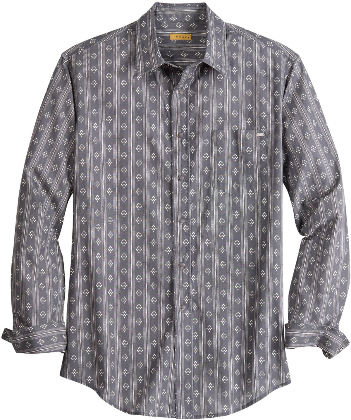 Tin Haul Mens Vintage Stripe Print Long Sleeve Snap Western Shirt - Tin Haul - Flyclothing LLC