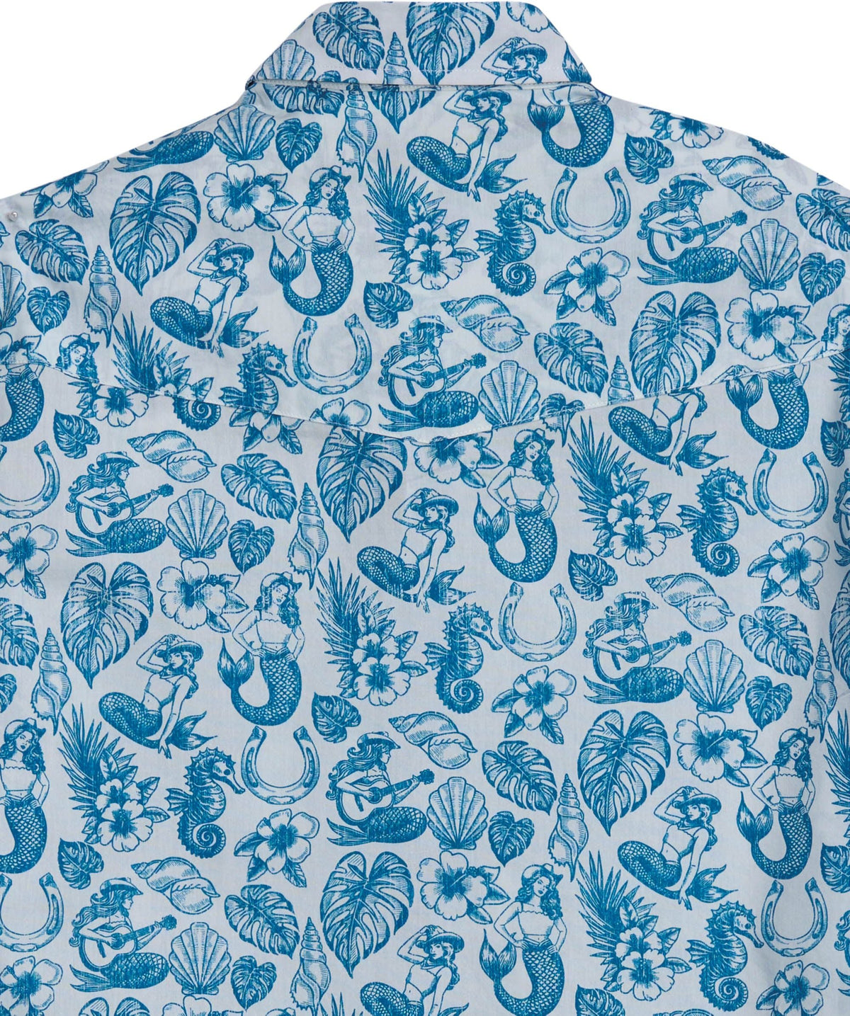 Tin Haul Mens Nautical Print Short Sleeve Snap Shirt - Tin Haul - Flyclothing LLC